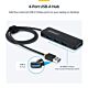 StarTech.com 4-Port USB-A Hub, 5Gbps, Bus Powered, USB-A to 4x USB-A Mini Hub, Extra Long 2ft/61cm Host Cable, PCR Plastic, Portable Desktop / Laptop USB Hub