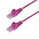 StarTech.com 2.5m Pink Slim CAT6 Ethernet Cable, Snagless, 100W PoE, UTP, LSZH, 28AWG Pure Bare Copper Wire, Slim RJ45 Network Patch Cord w/Strain Reliefs, Individually Tested