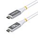 StarTech.com 50cm (1.6ft) USB4 Cable, 80Gbps, USB-IF  USB-C Cable, 240W PD, 8K 120Hz/4K 240Hz DP2.1 DP80, TPE Jacket, Thunderbolt 4 Compatible - White USB-C Cord