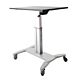 StarTech.com Mobile Standing Desk - Portable Sit Stand Ergonomic Height Adjustable Cart on Wheels - Rolling Computer/Laptop Workstation Table with Locking One-Touch Lift for Teacher/Student