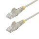 StarTech.com 25cm Gray Slim CAT6 Ethernet Cable, Snagless, 100W PoE, UTP, LSZH, 28AWG Pure Bare Copper Wire, Slim RJ45 Network Patch Cord w/Strain Reliefs, Individually Tested