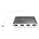 j5create JCA366-N USB-C™ to 4-Port HDMI™ Multi-Monitor Adapter, Silver