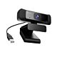 j5create JVCU100 USB™ HD Webcam with 360° Rotation, 1080p Video Capture Resolution, Black