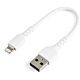 StarTech.com 6 inch (15cm) Durable White USB-A to Lightning Cable - Heavy Duty Rugged Aramid Fiber USB Type A to Lightning Charger/Sync Power Cord - Apple MFi  iPad/iPhone 12