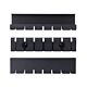 StarTech.com 2-Pack Under Desk Cable Management Tray, 42" Long (21" Per Tray), Metal Slotted Style Cable Organizer, Screw-On Install, Power Bar Holder, Black, TAA