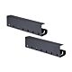 StarTech.com 2-Pack Under Desk Cable Management Tray, 42" Long (21" Per Tray), Metal Slotted Style Cable Organizer, Screw-On Install, Power Bar Holder, Black, TAA