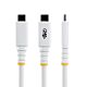 StarTech.com 2m (6ft) USB-C Charging Cable, Durable and Ultra-Flexible, 240W (5A) PD EPR, USB 2.0 Laptop Charger Cable, USB-IF , Rugged USB-C Charging Cord - White