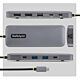 StarTech.com 10-in-1 USB-C to Dual-DisplayPort Multiport Adapter, 100W Power Delivery Charging, 2x 4K 60Hz, 5-Port 5Gbps Hub, Gigabit Ethernet, Type-C Mini Dock