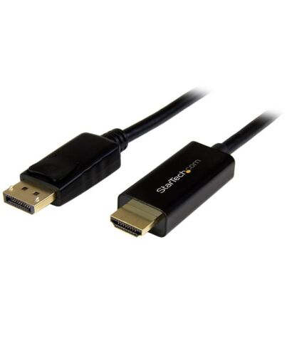 StarTech.com 10ft (3m) DisplayPort to HDMI Cable - 4K 30Hz - DisplayPort to HDMI Adapter Cable - DP 1.2 to HDMI Monitor Cable Converter - Latching DP Connector - Passive DP to HDMI Cord DP2HDMM3MB