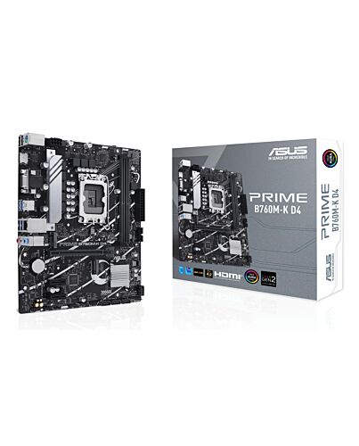 ASUS PRIME B760M-K D4 Intel B760 LGA 1700 micro ATX 90MB1DS0-M1EAY0
