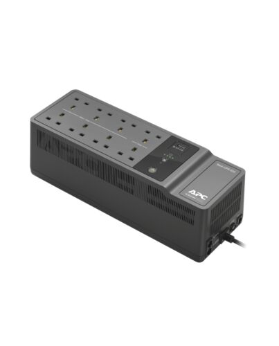 APC Back-UPS, 650VA/400W Floor/Wall Mount, 230V, 8x British BS1363A outlets, USB Type A Port, User Replaceable Battery BE650G2-UK
