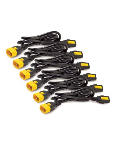 APC Power Cord Kit (6 ea), Locking, C13 to C14, 1.2m AP8704S-WW