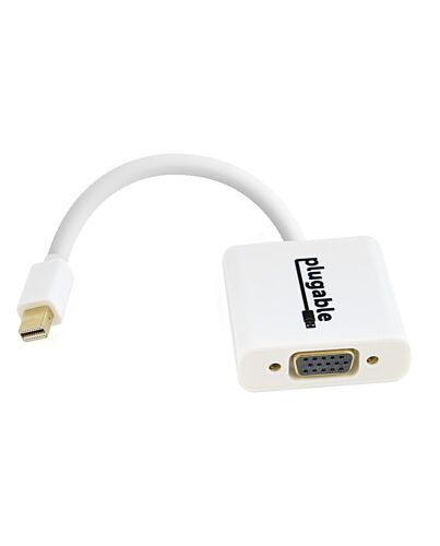 Plugable Technologies Mini DisplayPort (Thunderbolt 2) to VGA Adapter - Supports Mini-DisplayPort Equipped Mac, Windows, Linux Systems to VGA Displays up to 1920x1080, Active - Driverless MDPM-VGAF