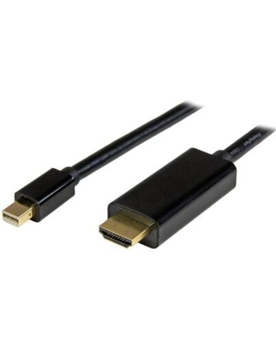 StarTech.com 6ft (2m) Mini DisplayPort to HDMI Cable - 4K 30Hz Video - mDP to HDMI Adapter Cable - Mini DP or Thunderbolt 1/2 Mac/PC to HDMI Monitor/Display - mDP to HDMI Converter Cord MDP2HDMM2MB