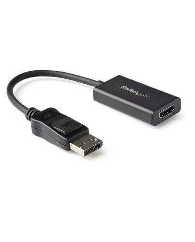 StarTech.com DisplayPort to HDMI Adapter - 4K 60Hz HDR10 Active DisplayPort 1.4 to HDMI 2.0b Video Converter - 4K DP to HDMI Adapter Dongle for Monitor/Display/TV - Latching DP Connector DP2HD4K60H