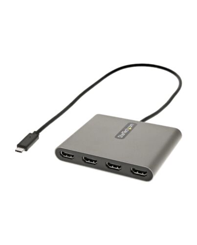 StarTech.com USB C to Quad HDMI Adapter, USB-C to 4x HDMI Monitor Converter for Windows (no support for macOS/CheOS/Linux) - TAA USBC2HD4