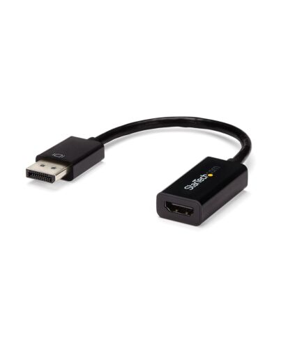 StarTech.com DisplayPort to HDMI Adapter - 4K 30Hz Active DisplayPort to HDMI Video Converter - DP to HDMI Monitor/TV/Display Cable Adapter Dongle - Ultra HD DP 1.2 to HDMI 1.4 Adapter DP2HD4KS