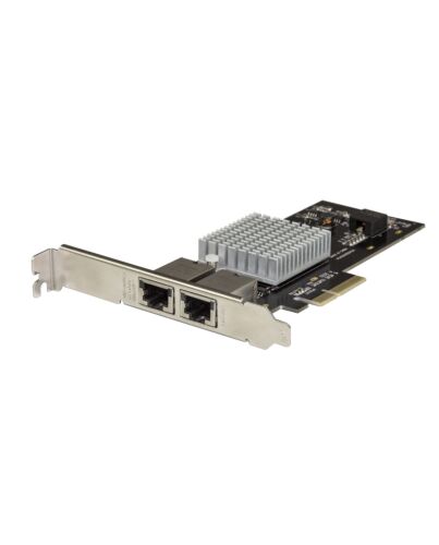 StarTech.com Dual Port 10G PCIe Network Adapter Card - Intel-X550AT 10GBASE-T & NBASE-T PCI Express Network Interface Adapter 10/5/2.5/1GbE Multi Gigabit Ethernet 5 Speed NIC LAN Card ST10GPEXNDPI