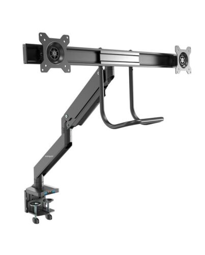 StarTech.com Desk Mount Dual Monitor Arm with USB & Audio - Slim Full Motion Adjustable Dual Monitor VESA Mount for up to 32