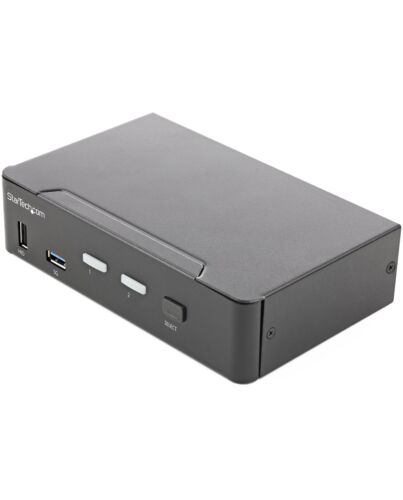 StarTech.com 2 Port HDMI KVM Switch - Single Monitor 4K 60Hz Ultra HD HDR - Desktop HDMI 2.0 KVM Switch with 2 Port USB 3.0 Hub (5Gbps) and 4x USB 2.0 HID, Audio - Hotkey Switching - TAA SV231HU34K6