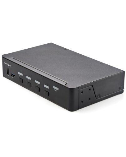 StarTech.com 4 Port HDMI KVM Switch - Single Monitor 4K 60Hz Ultra HD HDR - Desktop HDMI 2.0 KVM Switch with 2 Port USB 3.0 Hub (5Gbps) and 4x USB 2.0 HID, Audio - Hotkey Switching - TAA SV431HU34K6
