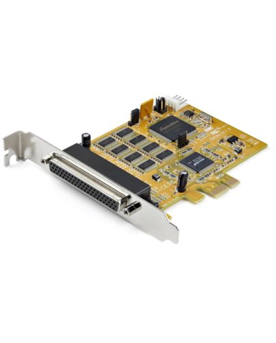 StarTech.com 8-Port PCI Express RS232 Serial Adapter Card, PCIe RS232 Serial Card, 16C1050 UART, Multiport Serial DB9 Controller/Expansion Card, 15kV ESD Protection, Windows Only - TAA PEX8S1050