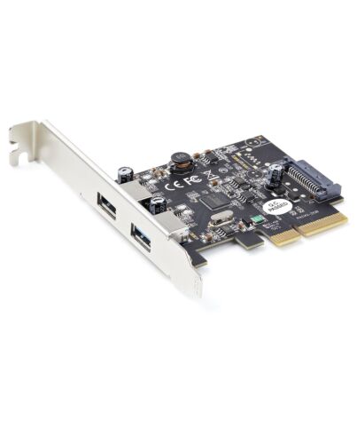 StarTech.com 2-Port USB PCIe Card with 10Gbps/port - USB 3.1/3.2 Gen 2 Type-A PCI Express 3.0 x2 Host Controller Expansion Card - Add-On Adapter Card - Full/Low Profile - Windows & Linux PEXUSB312A3