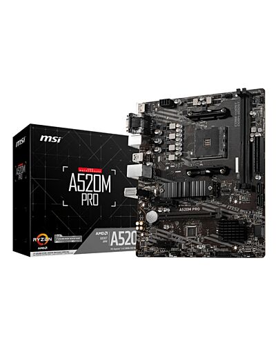 MSI A520M PRO motherboard AMD A520 Socket AM4 micro ATX A520M PRO