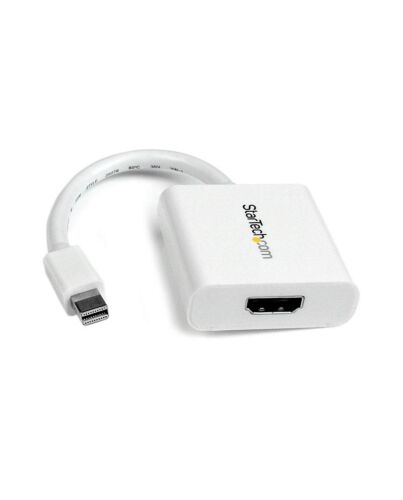StarTech.com Mini DisplayPort to HDMI Adapter - mDP to HDMI Video Converter - 1080p - Mini DP or Thunderbolt 1/2 Mac/PC to HDMI Monitor/Display/TV - Passive mDP 1.2 to HDMI Dongle - White MDP2HDW