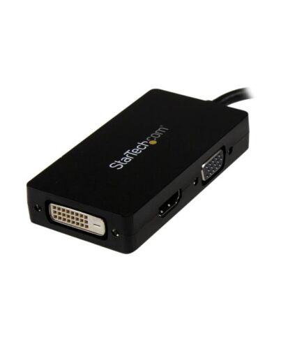 StarTech.com Travel A/V adapter: 3-in-1 DisplayPort to VGA DVI or HDMI converter DP2VGDVHD