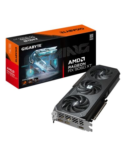 GIGABYTE Radeon RX 9060 XT GAMING OC 16G Graphics Card - 16GB GDDR6, 128bit, PCI-E 5.0, 3320 MHz Core Clock, 2 x DisplayPort, 1 x HDMI, GV-R9060XTGAMING OC-16GD GV-R9060XTGAMING OC-16GD