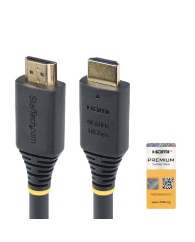 StarTech.com 10m (32.8ft) Active High Speed HDMI Cable, 4K 60Hz/1440p 144Hz, HDR10/HDCP 2.2/ARC, 18Gbps, UHD HDMI 2.0 Cord for TV/Monitor/Display, TPE Jacket HDMI2-CABLE-4K60-6FW