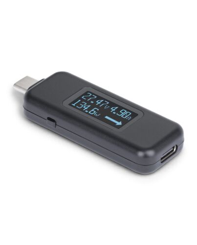 StarTech.com USB-C Power Tester, Digital Multimeter, Bi-Directional Voltage and Current Meter, Up to 240W PD EPR, Portable USB-C Cable and Port Power Meter Tester USBC-PWRTESTER
