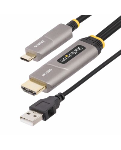 StarTech.com 50ft (15.2m) USB-C to HDMI 2.0 Active Optical Cable (AOC), 4K 60Hz, CL3 Rated, Unidirectional USB Type-C to HDMI Adapter Cable 146B-USBC-HDMI4K-AOC