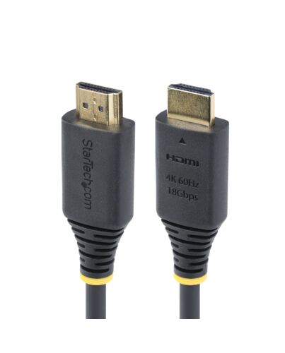 StarTech.com 4m (13ft) Premium  High Speed HDMI Cable, 4K 60Hz/1440p 144Hz, HDR10/HDCP 2.2/ARC, 18Gbps, UHD HDMI 2.0 Cord for TV/Monitor/Display, TPE Jacket HDMI2-CABLE-4K60-4M