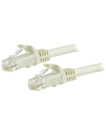 StarTech.com 1.5m CAT6 Ethernet Cable - White CAT 6 Gigabit Ethernet Wire -250MHz 100W PoE RJ45 UTP Network/Patch Cord Snagless w/Strain Relief Individually Tested N6PATC150CMWH