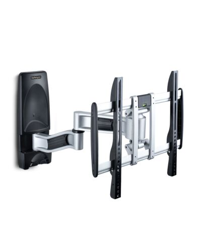 StarTech.com Articulating TV Wall Mount, VESA Wall Mount, Supports 26 to 65 inch/99lb/Flat/Curved TVs, Retractable Low Profile Wall Mount TV Bracket, Adjustable Corner TV Wall Mount TV-WALL-MOUNT-65FS