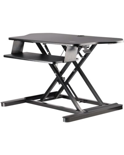 StarTech.com Corner Sit Stand Desk Converter with Keyboard Tray - Large Surface (35