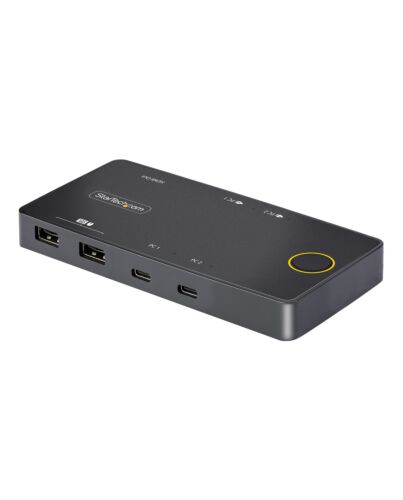 StarTech.com 2-Port USB-C KVM Switch, Single-4K 60Hz HDMI Monitor, Dual-100W Power Delivery Pass-through Ports, Bus Powered, USB Type-C/USB4/Thunderbolt 3/4 Compatible - Small Form Factor C2-H46-UC2-PD-KVM