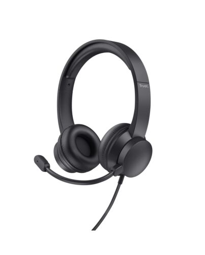 Trust HS-201 Headset Wired Head-band Office/Call center USB Type-A Black T25373