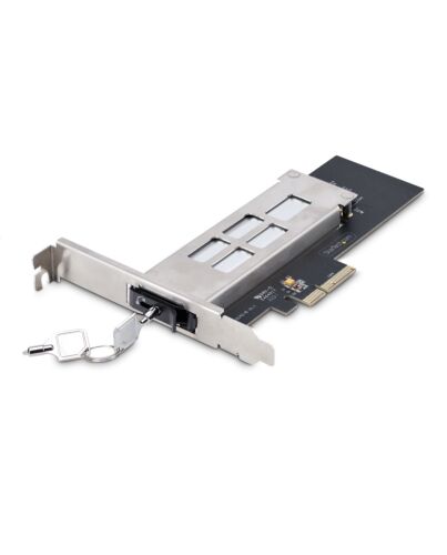StarTech.com M.2 NVMe SSD to PCIe x4 Mobile Rack/Backplane with Removable Tray for PCI Express Expansion Slot, Tool-less Installation, PCIe 4.0/3.0 Hot-Swap Drive Bay, Key Lock - 2 Keys Included M2-REMOVABLE-PCIE-N1