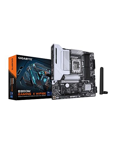 GIGABYTE B860M GAMING X WIFI6E Motherboard - Intel Core Ultra Series CPUs, 8+1+2+2 Phases VRM, up to 9200MHz DDR5, 1xPCIe 5.0 + 1xPCIe 4.0 M.2, 2.5GbE LAN, WIFI 6E, USB 4 B860M GAMING X WIFI6E