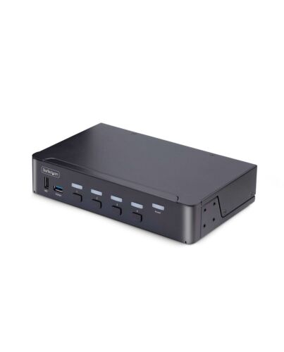 StarTech.com 4-Port DisplayPort KVM Switch, 8K 60Hz / 4K 144Hz, Single Display, DP 1.4, 2x USB 3.0 Ports, 4x USB 2.0 HID Ports, Push-Button & Hotkey Switching, TAA Compliant - OS Independent, Metal Housing D86A2-4-PORT-8K-KVM