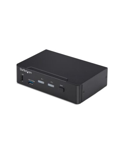 StarTech.com 2-Port DisplayPort KVM Switch, 4K 60Hz, DP 1.2, EDID Management, 2-Port USB 3.0 Hub, 4x USB HID Ports, TAA Compliant P2AD122-KVM-SWITCH
