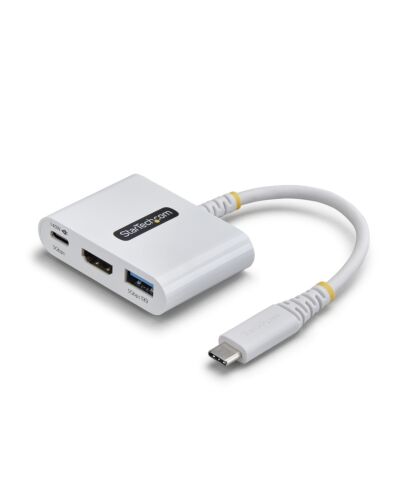 StarTech.com USB-C to HDMI Multiport Adapter with 140W PD Charging, 4K 60Hz HDMI, USB 5Gbps Hub, Mini Dock For MacBook / Dell / Thinkpad / HP / iPad / Tablets 168W-USBC-MULTIPORT
