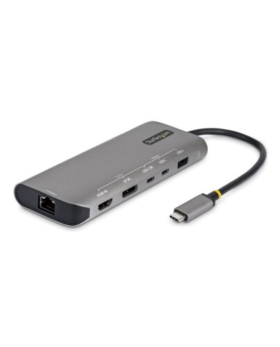 StarTech.com USB4 Multiport Adapter, Driverless Dual-4K for macOS and Windows, 140W Power Delivery Charging, 3-Port 10Gbps Hub, 2.5GbE, Mini Dock 174B-USB4-MULTIPORT