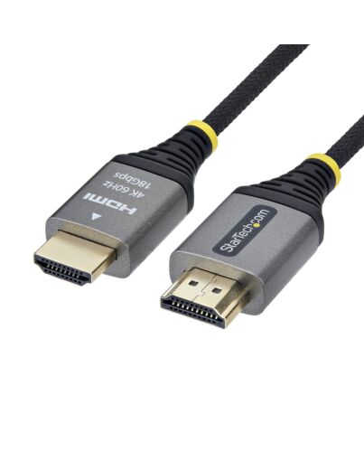 StarTech.com 3m (10ft) Premium  High Speed HDMI Cable, Ultra Flexible HDMI Cable, 4K 60Hz/1440p 144Hz w/HDR10/ARC, 18Gbps, High Flex Braided HDMI Cord HDMI2-FLEX-4K60-3M