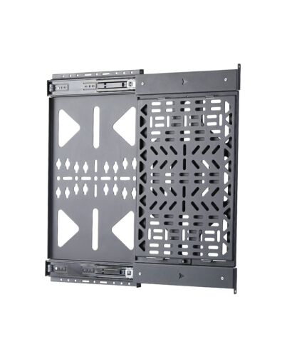 StarTech.com Slide-Out AV Component Storage Panel, Cable Box and Accessories Mounting, 22lb (10kg) Max, Behind-TV Media Wall Mount, Sliding Design for Easy Access 1S-AV-WALL-MOUNT