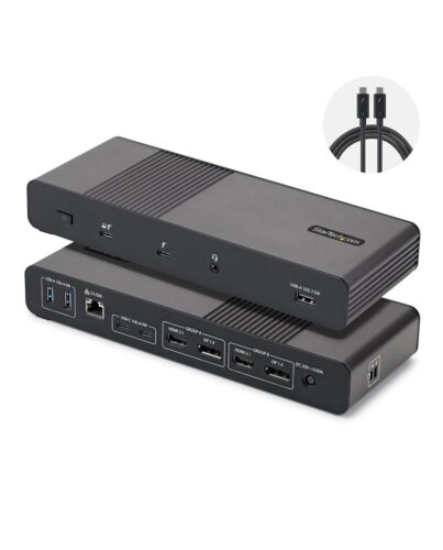 StarTech.com Thunderbolt 5 Universal Docking Station for Mac & Windows with Quad Monitors, 140W Power Delivery, 120Gbps Bandwidth Boost, 2.5Gb Ethernet, USB-C & USB-A Ports 206UE-TB5USB4DOCK
