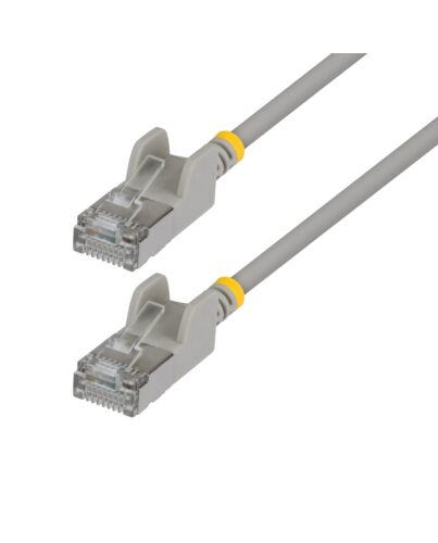 StarTech.com 15cm Gray Ultra Slim Cat6A Ethernet Cable, Snagless, FTP, Pure Bare Copper Wire, 34AWG Slim RJ45 Network Patch Cord, Individually Tested N6APATSTP34GRS15CM